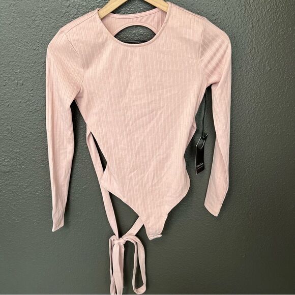 NWT Revolve x Privacy Please Richmond Bodysuit in Ballet Pink | Size XXS - Picture 5 of 11